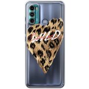 Прозрачный чехол BoxFace Motorola G60 Wild Love