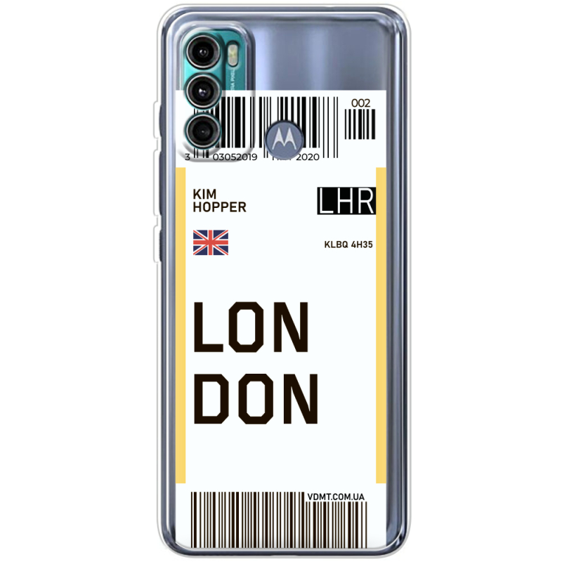 Прозрачный чехол BoxFace Motorola G60 Ticket London