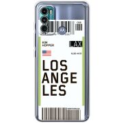 Прозрачный чехол BoxFace Motorola G60 Ticket Los Angeles