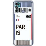 Прозрачный чехол BoxFace Motorola G60 Ticket Paris