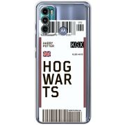 Прозрачный чехол BoxFace Motorola G60 Ticket Hogwarts