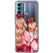 Прозрачный чехол BoxFace Motorola G60 Mouse Girls