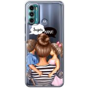 Прозрачный чехол BoxFace Motorola G60 Super Mama