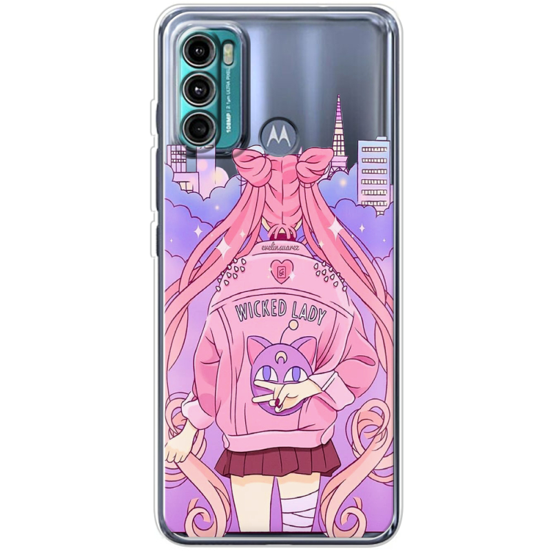 Прозрачный чехол BoxFace Motorola G60 Wiked Lady