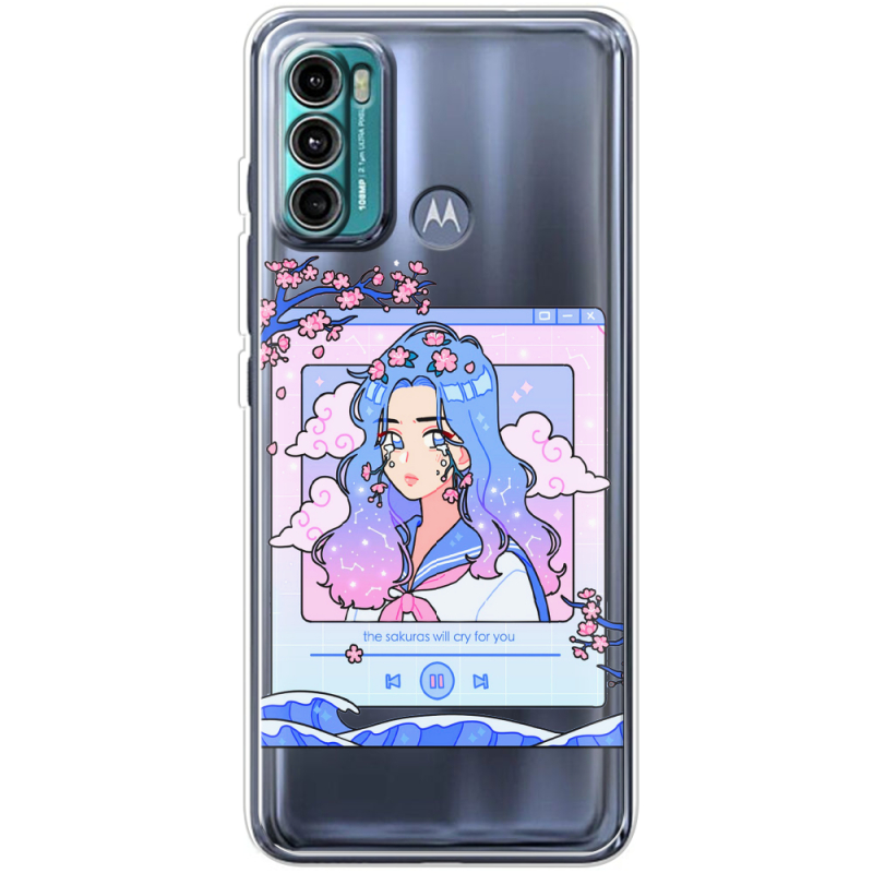 Прозрачный чехол BoxFace Motorola G60 The Sakuras Will Cry For You