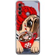 Прозрачный чехол BoxFace Motorola G60 Winter Puggy