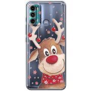 Прозрачный чехол BoxFace Motorola G60 Winter Deer