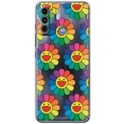 Прозрачный чехол BoxFace Motorola G60 Hippie Flowers