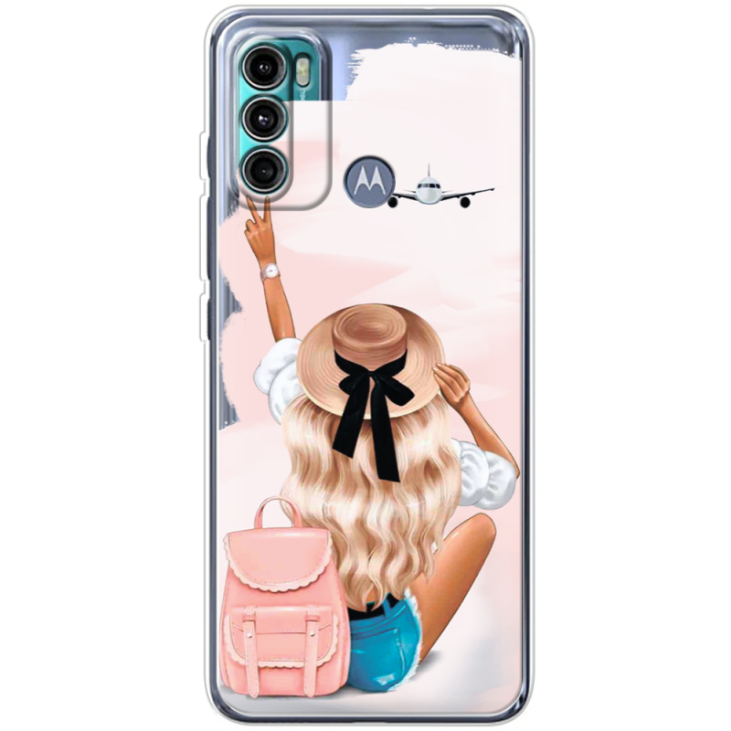 Прозрачный чехол BoxFace Motorola G60 Travel Girl