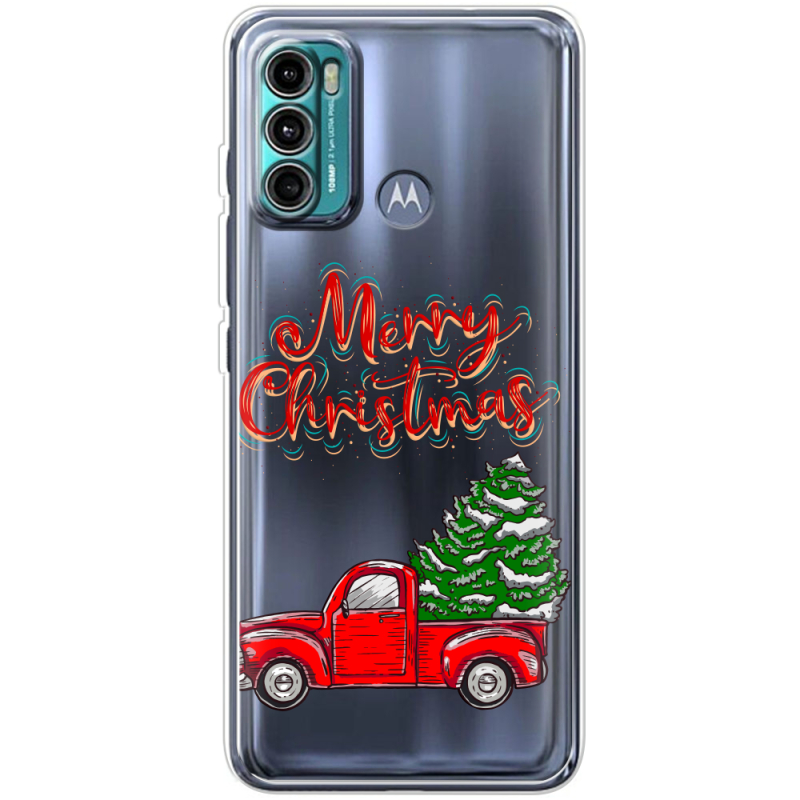 Прозрачный чехол BoxFace Motorola G60 Holiday Car