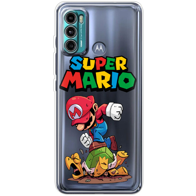 Прозрачный чехол BoxFace Motorola G60 Super Mario