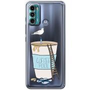 Прозрачный чехол BoxFace Motorola G60 Segull in Cofee Pool