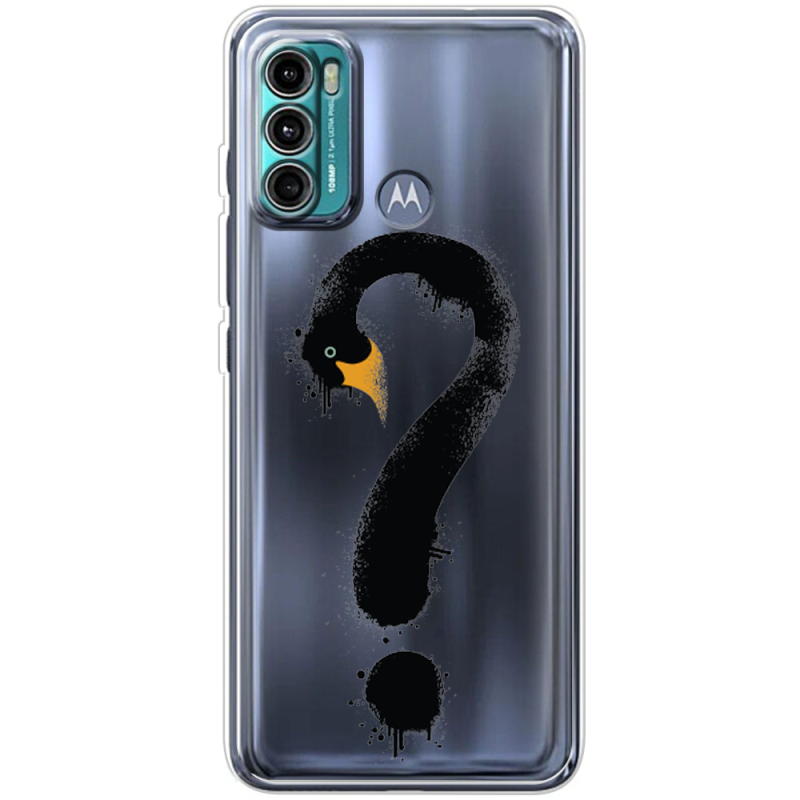 Прозрачный чехол BoxFace Motorola G60 Swan question