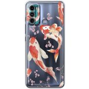 Прозрачный чехол BoxFace Motorola G60 Japanese Koi Fish