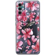 Прозрачный чехол BoxFace Motorola G60 Pink Magnolia