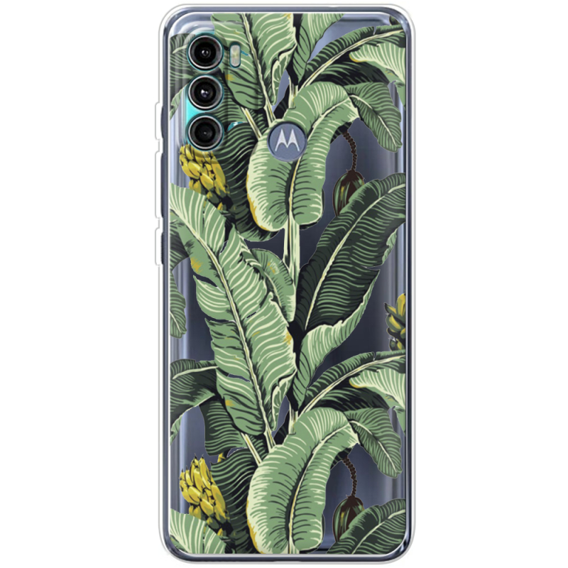 Прозрачный чехол BoxFace Motorola G60 Banana Leaves