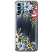 Прозрачный чехол BoxFace Motorola G60 Floral