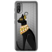 Чехол со стразами Motorola E20 Egipet Cat