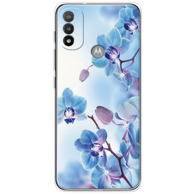 Чехол со стразами Motorola E20 Orchids