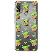 Прозрачный чехол BoxFace Motorola E20 Pattern Baby Yoda