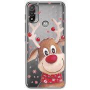 Прозрачный чехол BoxFace Motorola E20 Winter Deer