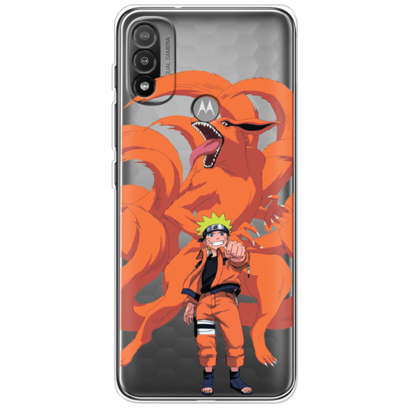 Прозрачный чехол BoxFace Motorola E20 Naruto and Kurama