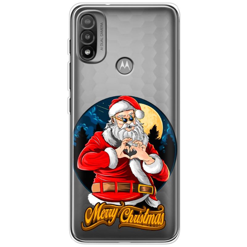 Прозрачный чехол BoxFace Motorola E20 Cool Santa