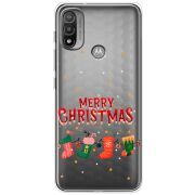 Прозрачный чехол BoxFace Motorola E20 Merry Christmas
