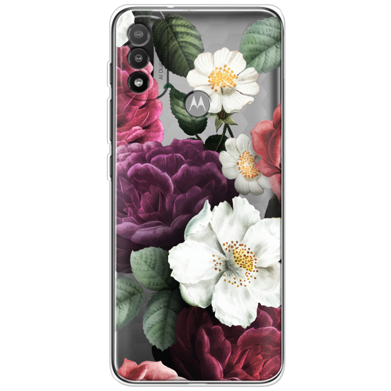 Прозрачный чехол BoxFace Motorola E20 Floral Dark Dreams