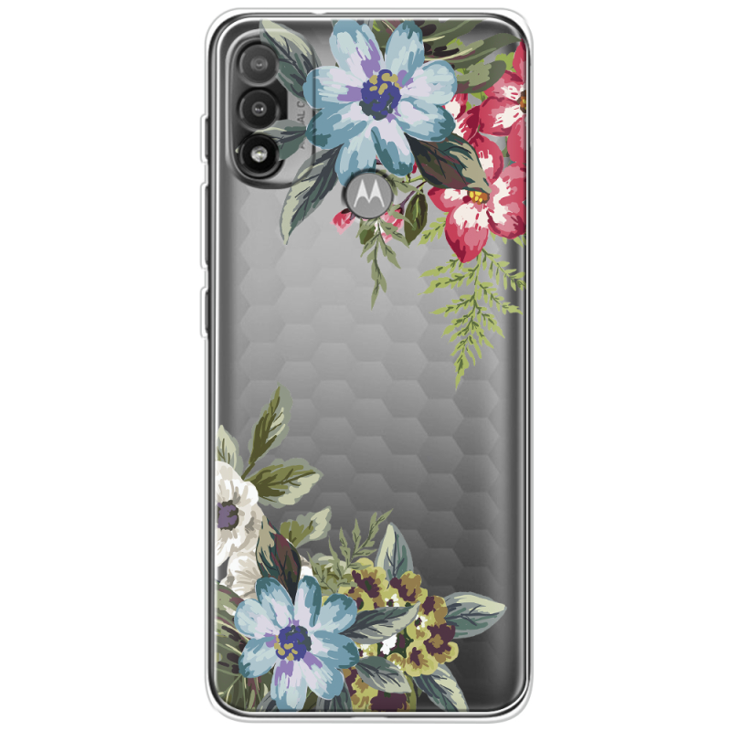 Прозрачный чехол BoxFace Motorola E20 Floral