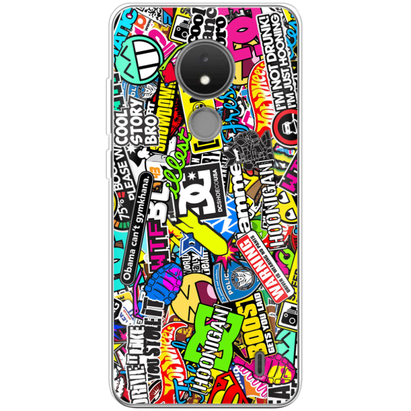 Чехол BoxFace Nokia C21 Multicolored Inscriptions