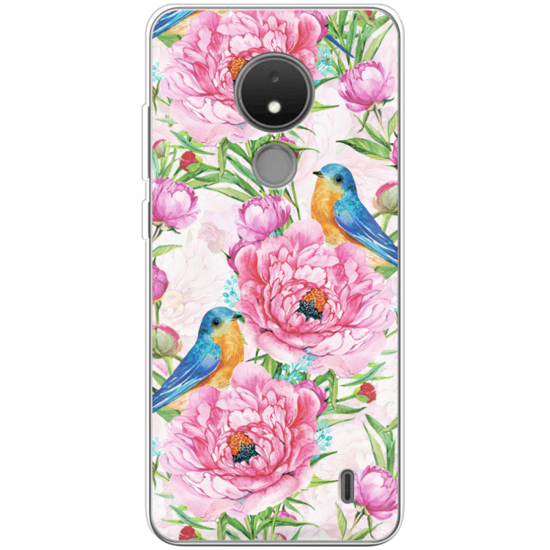 Чехол BoxFace Nokia C21 Birds and Flowers