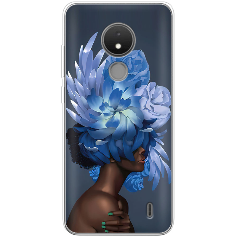 Чехол BoxFace Nokia C21 Exquisite Blue Flowers