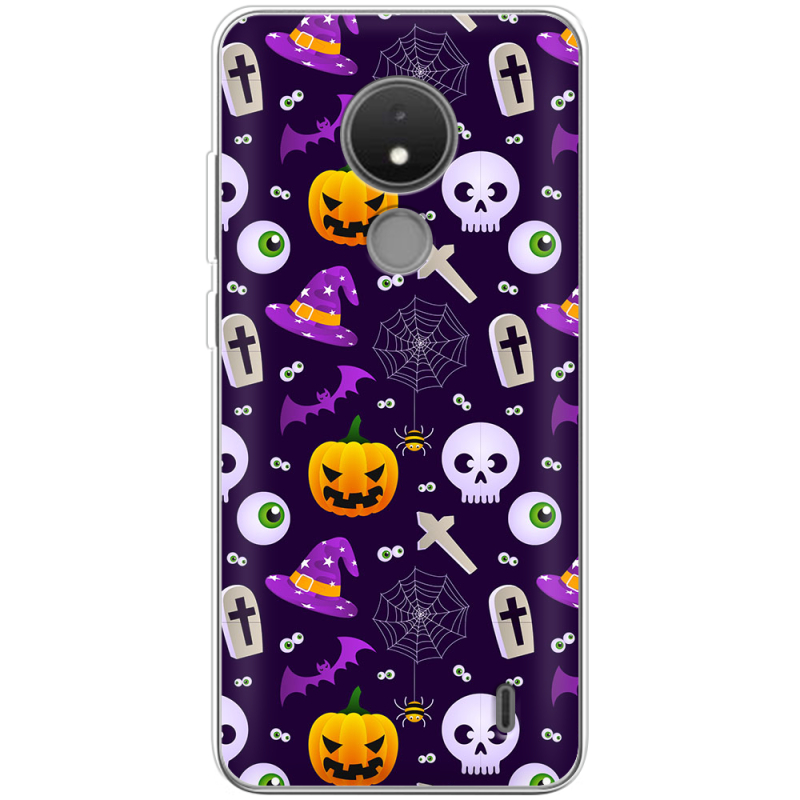 Чехол BoxFace Nokia C21 Halloween Purple Mood