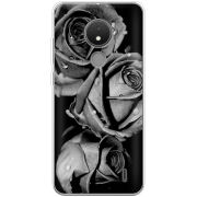 Чехол BoxFace Nokia C21 Black and White Roses