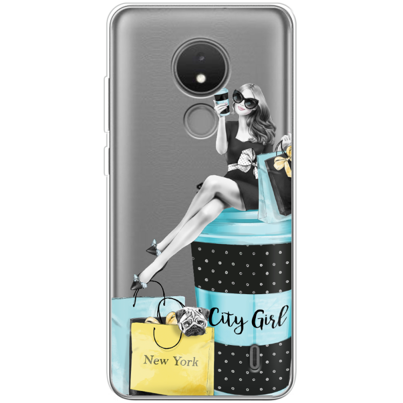 Прозрачный чехол BoxFace Nokia C21 City Girl