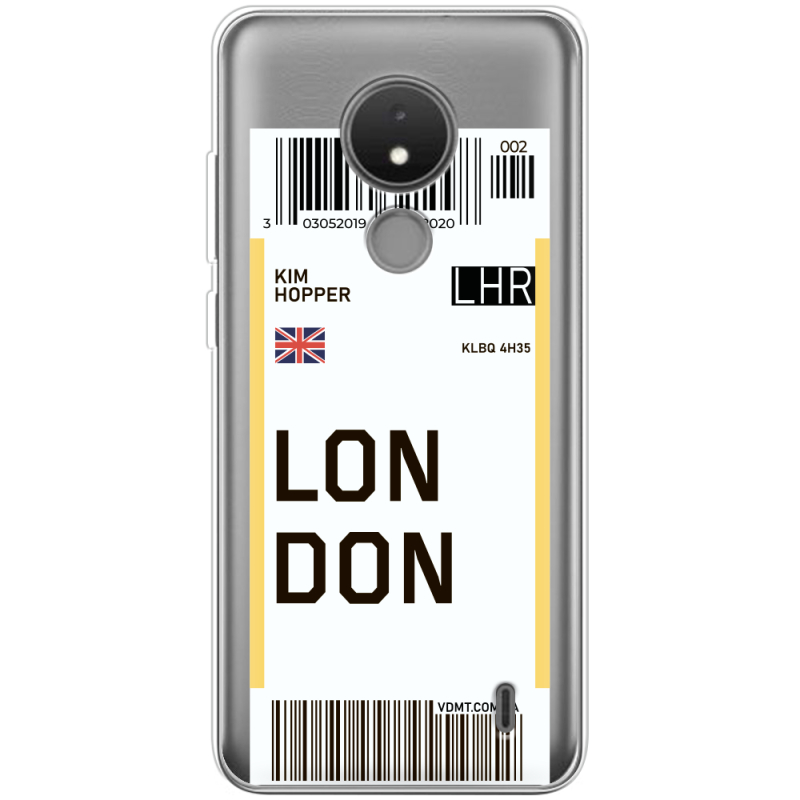 Прозрачный чехол BoxFace Nokia C21 Ticket London