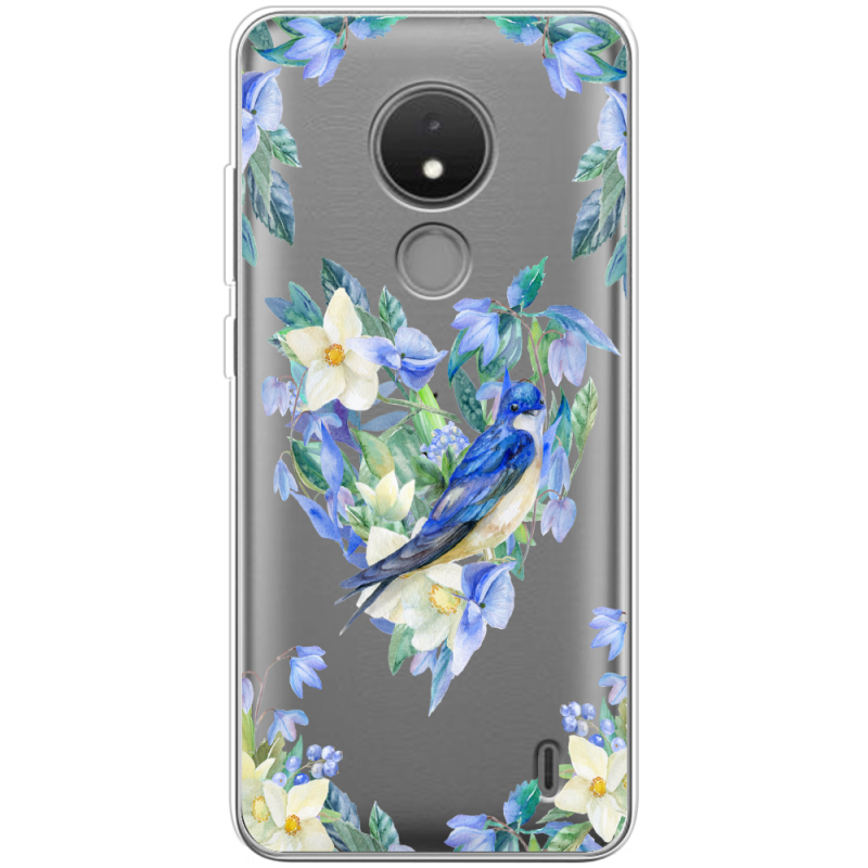 Прозрачный чехол BoxFace Nokia C21 Spring Bird