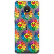 Прозрачный чехол BoxFace Nokia C21 Hippie Flowers