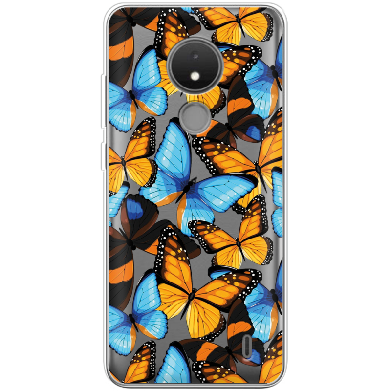 Прозрачный чехол BoxFace Nokia C21 Butterfly Morpho