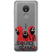 Прозрачный чехол BoxFace Nokia C21 siquid game люди в красном