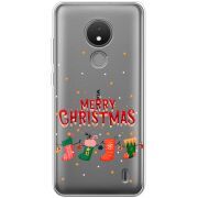 Прозрачный чехол BoxFace Nokia C21 Merry Christmas