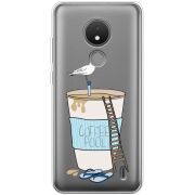 Прозрачный чехол BoxFace Nokia C21 Segull in Cofee Pool