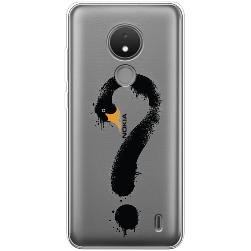 Прозрачный чехол BoxFace Nokia C21 Swan question
