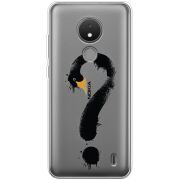 Прозрачный чехол BoxFace Nokia C21 Swan question