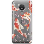 Прозрачный чехол BoxFace Nokia C21 Japanese Koi Fish