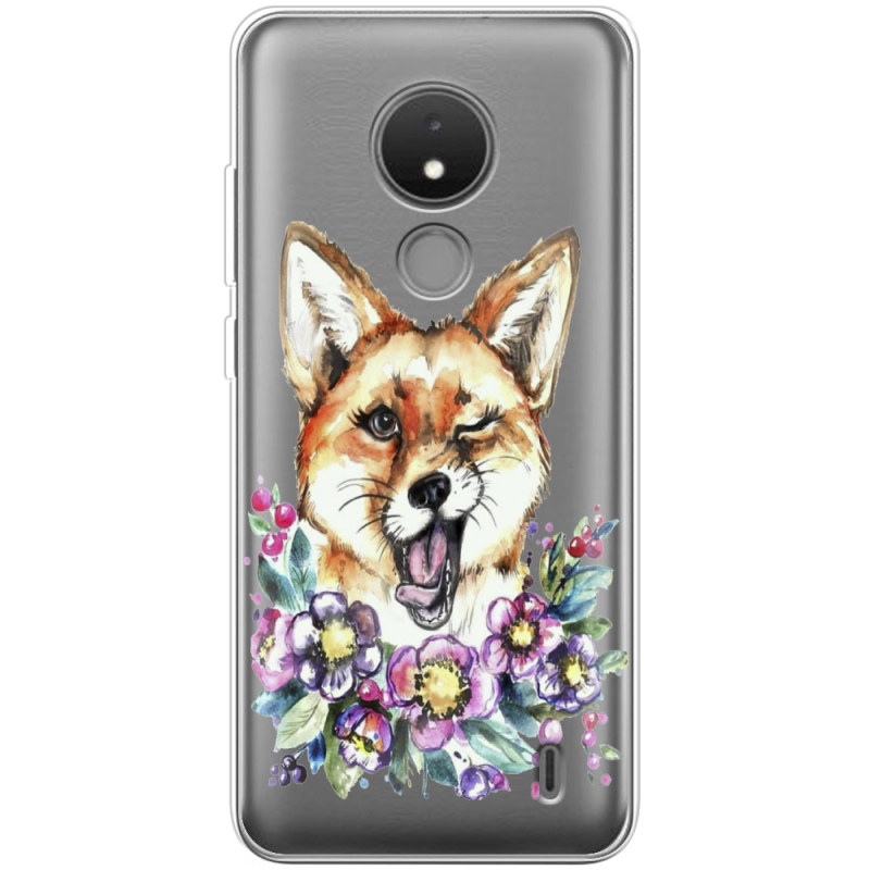 Прозрачный чехол BoxFace Nokia C21 Winking Fox