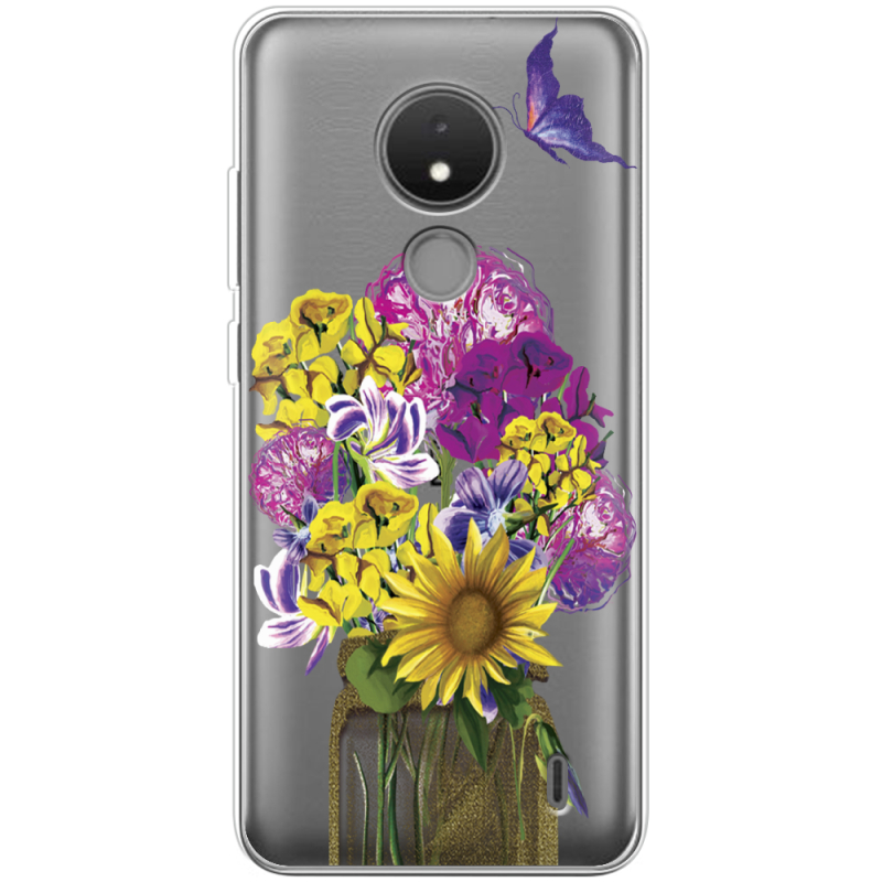 Прозрачный чехол BoxFace Nokia C21 My Bouquet