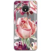 Прозрачный чехол BoxFace Nokia C21 Rose