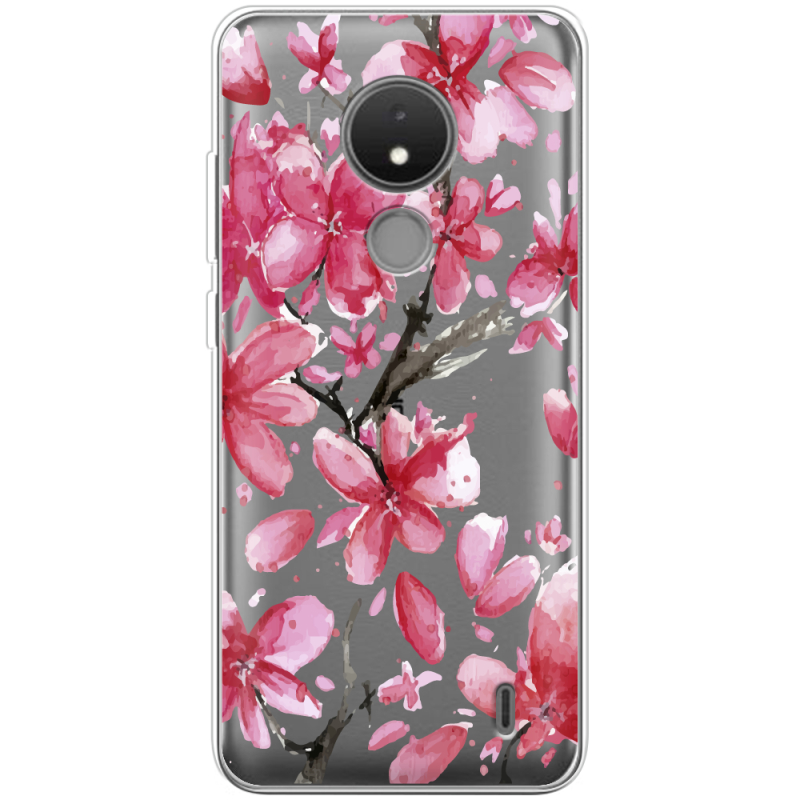 Прозрачный чехол BoxFace Nokia C21 Pink Magnolia